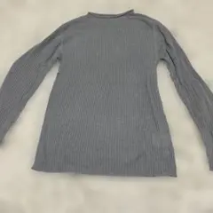 anysis【洗える】ラメシアーリブ ニットグレー２サイズ