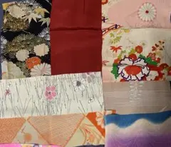着物端切れ　生地セット 小布10枚