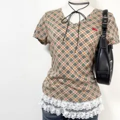 y2k❤️ BURBERRY BLUE LABEL ノバチェック Tシャツ