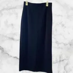 ユニクロ ストレッチタイトスカート バックスリット ロング丈 M 黒