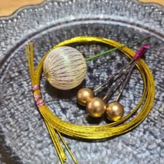 白和装パーツセット玉飾り水引髪飾り卒業式袴成人式結婚式袴和玉組紐水引
