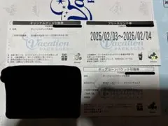 ディズニー バケパ フリードリンク券 バケーションパッケージ　ポップコーン引換券