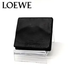 【美品】 LOEWE レザー コインケース 小銭入れ アナグラム ブラック 黒