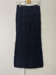 フリルデザイン タイトスカート Fサイズ 黒