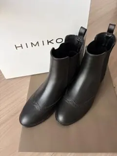 値下げ！【美品】卑弥呼 サイドゴア レインブーツ 黒 M （品番614402）のサムネイル