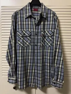 Levi's M 青系チェック ネルシャツ