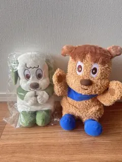 新品未使用！ワンワン　ジャンジャン　おすわりパペット　ぬいぐるみ