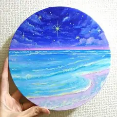 彩雲の空、煌めく海 F4サイズ 原画 アクリル画 手描き 海景色 - メルカリ