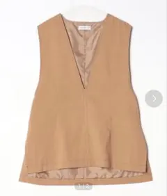 チャオパニック　TYPY Vネック ベスト ジレ ベージュ ONE SIZE