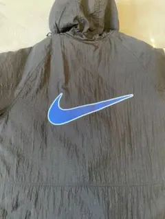 Nike フード付きナイロンジャケット グレー/オレンジ　90s 銀タグ