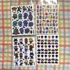 シール　ドラえもん アンパンマン　キラキラ　4シート
