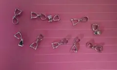キーホルダー　ストラップパーツ　金具　10個入り