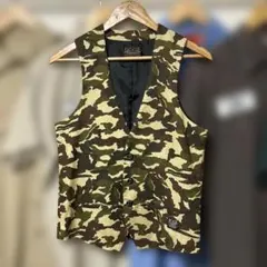 BLACK FLAME・ミリタリーベスト・カモフラージュ迷彩・Sサイズ