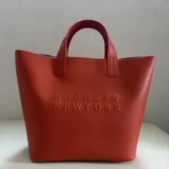 BARNEYS NEW YORK トートバッグ　ロゴ　ミニ　Sサイズ　オレンジのサムネイル