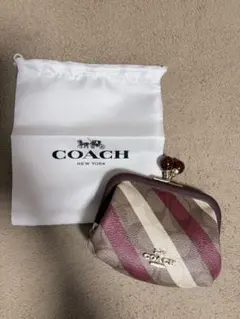 COACH ストライプ コインケース