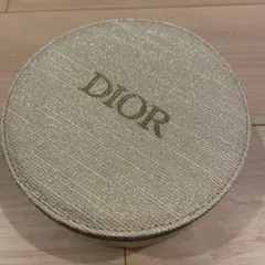 Dior ホワイト　ゴールド　ポーチ ミラー付き　非売品　ラメ　ツイード