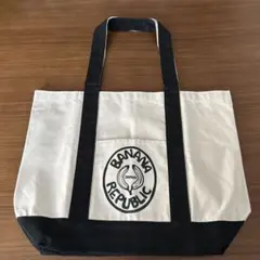 BANANA REPUBLIC トートバッグ アイボリー/ブラック