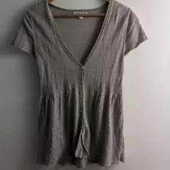 HUMAN WOMAN 半袖カーディガン ベージュのサムネイル