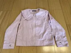 moujonjon フリル付き襟 ピンクジャケット 120