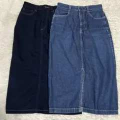 【状態良好‼️】UNIQLO GU デニムロングスカート　M カジュアル　紺