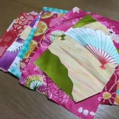 和風プリント　ハギレ　昭和レトロ　サイズいろいろ