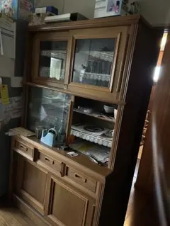 【直接引取限定！北海道古平町】アンティーク　レトロ　昭和　食器棚　当時物 直接引取限定！北海道古平町】 アンティーク レトロ 昭和 食器棚 当時