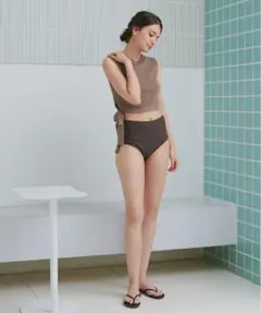 titivate SEADRESS サイドリボンニット×ハイウエストビキニ