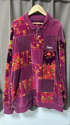 Supreme Floral Patchwork Velour L/S Polo - メルカリ