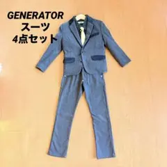 GENERATOR フォーマル スーツ ドット柄シャツ ネクタイ 4点セット