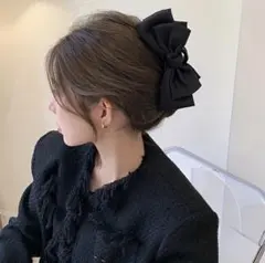 リボン ヘアクリップ バンスクリップ ヘアアクセサリー 髪留め 髪飾り
