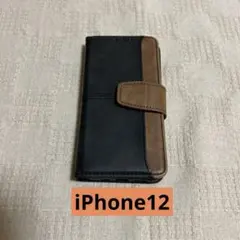 iPhone12用 手帳型携帯カバー 【USED品】