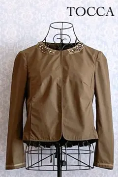 【未使用　タグ付き】トッカ　ノーカラー　ジャケット　リボン　タック　白　XS 2025年最新】TOCCA レディース ノーカラージャケットの人気