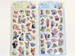 え*り様 ズートピア ディズニー シール ぷっくり 立体 3D 2枚セット