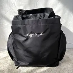 美品 アニエスベー マザーズバッグ 2way 黒 リュック ナイロン