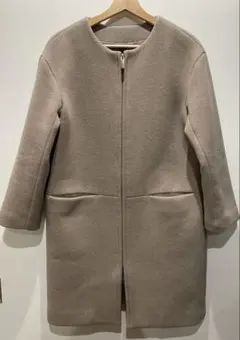 BEAMS HEART ベージュ フェイクファー ロングコート - メルカリ