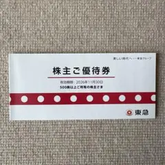 【匿名配送】東急　株主優待券(冊子) 有効期限：2026年11月30日までのサムネイル