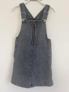 デニムジャンバースカート ジップアップ