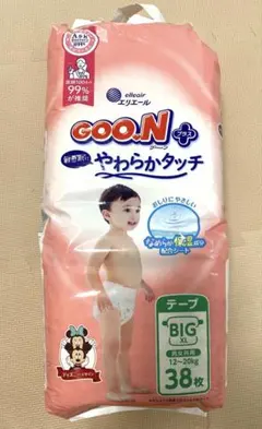 GOO.N やわらかタッチ （テープタイプ）BIG （XL）38枚入り