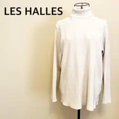 【LES HALLES】タートルネックトップス/長袖/ベージュ/シンプル/無地