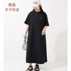 THOUSAND MILE 別注シアサッカーロゴジップショートスリーブワンピース