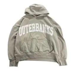 7AS17 パーカー　スウェット地　モスグリーン　フーディ　L ストリート古着