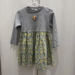 美品】ファミリア familiar りんご・クマ刺繍 ワンピース 90cm - メルカリ