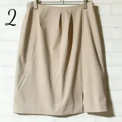 ストロベリーフィールズ 膝丈 タイトスカート 日本製 ベージュ M 2