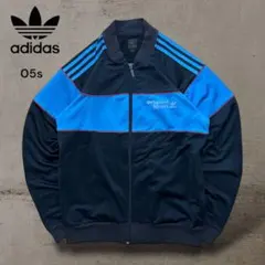 アディダス05sトレフォイルトラックジャケットスリーライン短丈ジャージ美品古着