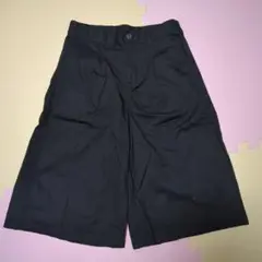 ワイドシルエット ハーフパンツ M レディース ブラック 黒 ワイドパンツ