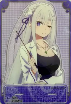 ☆リゼロ☆メタルチャームくじ☆エミリア☆A4サイズ☆ビッグアクリルスタンド☆