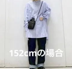 LOWRYS FARM【MENS】 ストライプオーバーシャツ　ブルー　Lのサムネイル