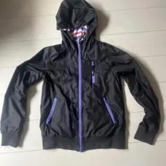 X-girl フード付き黒ジャンパー　リバーシブル