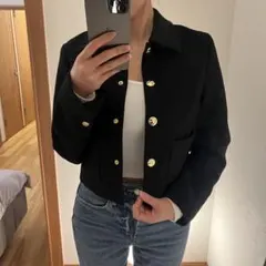 H&M ゴールドボタン　ジャケット　ブラック