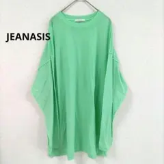 【美品】JEANASIS　シアーテンジクロンT ミントグリーン 長袖Tシャツ